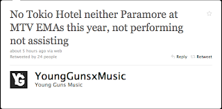 TWITTER: De acordo com Young Guns Music,o TH não irá este ano ao EMA Captura de pantalla 2010-09-21 a las 10.38.13